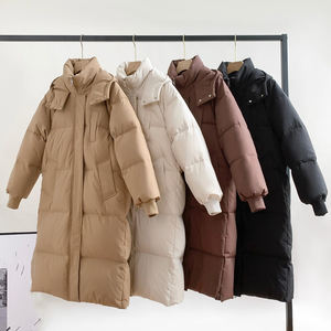 Chaqueta Larga de Lana para Mujer, Abrigo Cálido de Grosor Estándar con Cierre de Cremallera, Capucha de Piel, Decoración Bordada, 100% Lana - Product Image 6