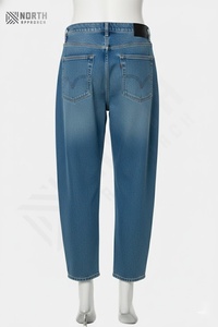 กางเกงยีนส์ขาตรงทรงหลวมสำหรับผู้ชายกางเกงยีนส์ขายาวปรับแต่งได้แบบลำลอง - Product Image 2