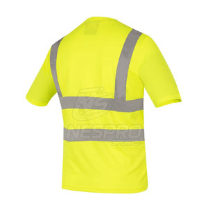 Venta al por mayor de alta visibilidad 100% poliéster de secado rápido de los hombres personalizable camiseta de trabajo-Mejor precio - Product Image 2