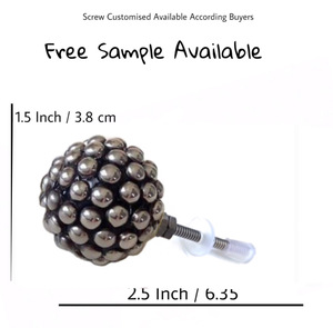 Boutons de tiroir d'armoire cloutés en résine de perles argentées et poignée de traction polyvalente pour cuisine chambre salle de bain salon et armoire - Product Image 3