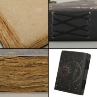 Diario de Cuero Vintage, Retro, 9x7 Pulgadas, Cuaderno de Viaje para Bocetos, Acuarelas, Cubierta de Papel Repujado Hecho a Mano, Tapa Dura, Regalo, 120 Páginas