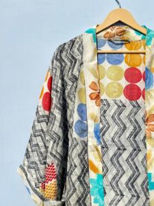 Kimono de seda hecho a mano indio de estilo Vintage para mujer, ropa informal para salón de playa, suministro ODM, ropa musulmana tradicional - Product Image 4