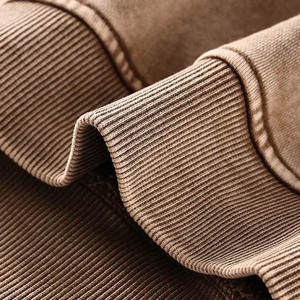 เสื้อฮู้ดดี้สตรีทแวร์แบบย้อมสีเอซิด ผ้าคอตตอนหนานุ่ม แบบเรียบ ไม่มีลาย เสื้อฮู้ดดี้เปล่าสำหรับผู้ชาย เสื้อฮู้ดดี้พิมพ์ลายตามสั่ง - Product Image 3