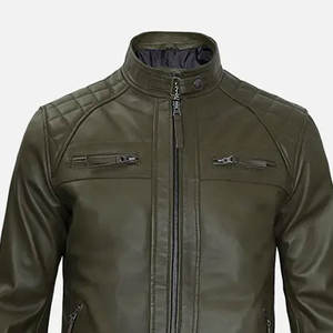Chaqueta de Motociclista Moderna para Hombre con Cierre de Cremallera, Diseñada para la Conducción Urbana y como Chaqueta de Moda Diaria - Product Image 6