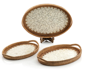 Stylish Look Coffee and <b>Snack</b> Serving <b>Tray</b> Standard Quality Handmade MOP Soup Serving <b>Tray</b> Kitchenware and Dinnerware - Product Image 1