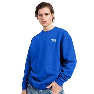 Sudadera de talla grande de alta calidad, sudadera holgada de otoño e invierno para hombre a la venta, la mejor venta, sudaderas de Color azul liso para hombre - Product Image 1