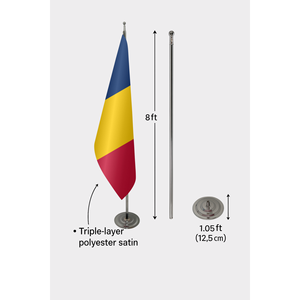 Drapeau d'intérieur personnalisé en aluminium avec impression numérique - Options en coton satiné, plastique ou polyester - Product Image 6