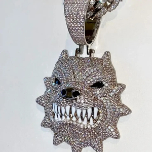 Collier pendentif personnalisé de luxe Hip Hop plaqué or avec diamants en moissanite VVS créés en laboratoire pour hommes - Product Image 6