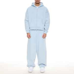 Conjunto Deportivo Informal de Alta Calidad en Poliéster/Algodón de 340 GSM, Pantalones Deportivos Rectos y Sudadera Holgada Extra Grande para Hombre - Product Image 5