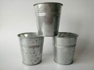 Antique Plantrise Zinc Herb Holder Set <b>Basket</b> For Home Garden Decorative Use Floor Planter In Galvanized Metal - Product Image 2