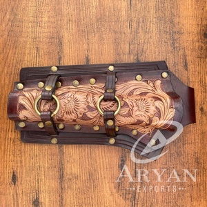 Vintage Stijl Western Handgemaakte Bewerkte Runderleer Rechtshandige <span class=keywords><strong>Cowboy</strong></span> <span class=keywords><strong>Holster</strong></span> Echt Lederen Verborgen Riem Lus <span class=keywords><strong>Holster</strong></span> - Product Image 1