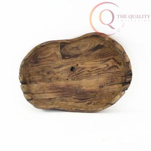 Plateau de service élégant en bois avec texture naturelle, idéal pour la décoration - Product Image 3