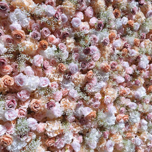 DKB สีชมพูดอกไม้ติดผนังฉากหลังตกแต่งงานแต่งงานที่ทันสมัยดอกไม้ประดิษฐ์แขวนผนังดอกไม้ตกแต่งงานแต่งงาน - Product Image 5