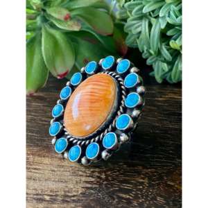 Kevin Billah Multi Stone Sterling Silver <b>Adjustable</b> <b>Ring</b> <b>Size</b> 9 - Product Image 4