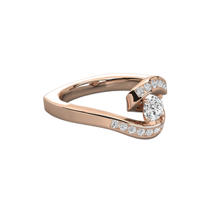 Bague pour femme en or 9 carats avec diamant solitaire cultivé en laboratoire, élégante et luxueuse - Product Image 2