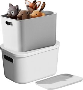 Customized Portable Bedroom and Living Room Food Toys Plastic <b>Storage</b> Box White Plastic Box Utility Organizer - Product Image 5