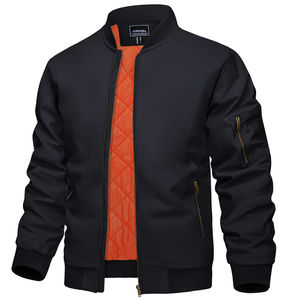 OEM abordable 100% polyester hommes hiver bombardier coupe-vent veste imperméable vêtements de travail avec poches zippées et manteaux épais - Product Image 1