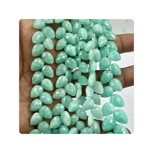 Cuentas Sueltas de Amazonita Verde Natural de Alta Calidad, Facetadas, en Forma de Gota, de 8 Pulgadas, Tamaños de 6-7 mm, Cuentas de Piedras Preciosas Indias - Product Image 2