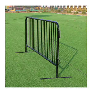 Hot Selling Factory Direct Iron Pedestrian Barrier Modern Temporary Barricades Safety Crowd Driveway Gates Fencing Hot <b>Dipped</b> - Product Image 2