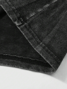 เสื้อยืดฟิตเนส250แกรมสำหรับผู้ชายเสื้อยืดฟิตเนสผ้าฝ้ายโอเวอร์ไซส์ฟอกสีลาย300 280 300gsm - Product Image 5