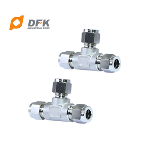 Raccord de tuyau hydraulique en acier inoxydable TEE 3/8\" OD TAIWAN UNION, tube NPT DIN ISO 9001 certifié, compatible SAE/JIC - Product Image 4