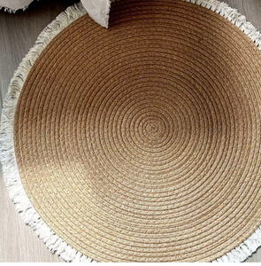 Alfombra de Entrada Reversible Lavable Hecha a Mano 100% Natural de Yute con Patrón Estampado en Bloque, Antideslizante y Apta para Mascotas para Sala de Estar - Product Image 6