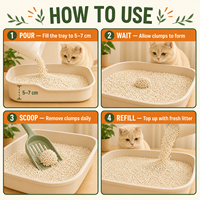 Litière pour chat en tofu de haute qualité, biodégradable, jetable aux toilettes, 5s, forte absorption, sans poussière, contrôle des odeurs, non collante, haute absorption