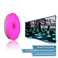 Sol de danse interactif LED RGB extérieur IP65, éclairage circulaire arc-en-ciel changeant de couleur pour DJ, mariage, événement
