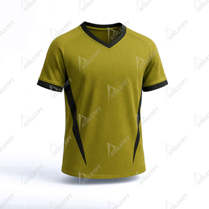 เสื้อกีฬาทีมพิมพ์ลายดิจิทัล โพลีเอสเตอร์ 100% คุณภาพสูง แฟชั่น ทันสมัย ระบายอากาศได้ดี สำหรับทีมชายหญิง ผู้ใหญ่  ออกแบบเองได้ - Product Image 3