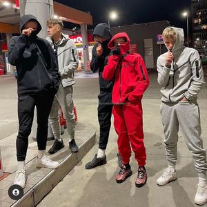 Sudadera de Hombre de Lujo con Logotipo, Color Sólido, Felpa Técnica, Sudadera con Capucha de Alta Calidad para Hombre, Chaqueta y Abrigo para Adolescentes para Correr, Primavera y Otoño - Product Image 2