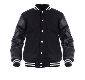 Veste de baseball Letterman personnalisée du fabricant OEM Veste coupe-vent unisexe en chenille brodée en coton imprimé décontracté pour hommes - Product Image 1