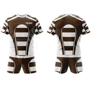Meilleures ventes : Uniforme de rugby confortable et respirant, haute qualité, 100 % polyester, manches courtes, promotion exceptionnelle - Product Image 1