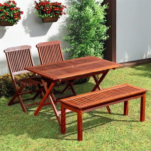 High-End <b>Foldable</b> Wooden Farmhouse Picnic <b>Table</b> Bench Chair Set Comfortable Eco-Friendly Durable Warehouse Apartment Villa - Product Image 2