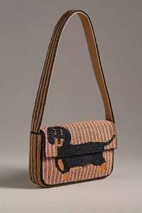 Elegante Bolso Tipo Hobo Azul de Algodón con Cuentas Hechas a Mano, Estilo Clásico para Fiestas, para Mujer - Product Image 3