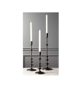 Élégant bougeoir en métal artisanal pour centre de table de décoration intérieure et arrangement d'éclairage de table de soirée romantique - Product Image 2