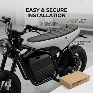Funda de <span class=keywords><strong>Asiento</strong></span> para Motocicleta JFG, Diseño Acanalado, Protector de Superficie de Cuero PVC, Multicolor, para Ridstar Q20 - Product Image 5