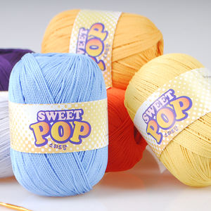 Misoknit Sweet Pop Vivid Colors Raw 100% Polyester Fil pour tricoter à la main Petits objets et sacs Doux Léger - Product Image 2