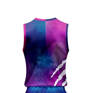 Maillot de basket-ball réversible en polyester 100% personnalisable et bon marché, respirant, ensemble d'uniformes d'entraînement de basket-ball pour hommes - Product Image 4