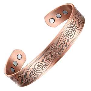 Magnetic Therapy <b>Copper</b> <b>Bracelets</b> Fashionable Vintage Star Design Unisex Magnetic Bands with Health Benefits - Product Image 3