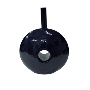 Haute qualité Antique en aluminium métal fleur Vase moderne maison décorative seau jardinières en couleur noire - Product Image 1