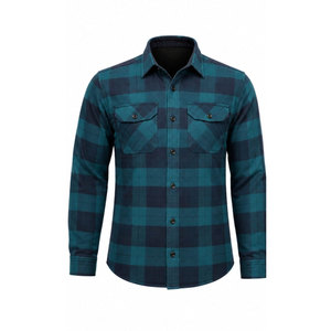 Camisa de Franela para Motociclistas, Ropa Casual para Hombres, Estilo Urbano, 100% Algodón Grueso, Protección Anti-UV - Product Image 2
