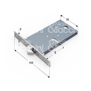 Serrure à bande à crochet à 1 lancer Cylindre ovale avant en acier inoxydable non inclus - Product Image 1