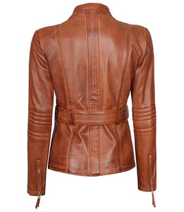 เสื้อแจ็คเก็ตหนังแท้สำหรับผู้หญิง, เสื้อโค้ทแฟชั่น2023ลำลองฤดูใบไม้ผลิฤดูใบไม้ร่วง - Product Image 3