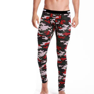 Customized Breathable Cotton Leggings <b>for</b> <b>Men's</b> Low Waist Camouflage Pants Long Cotton Underwear Leggings - Product Image 1