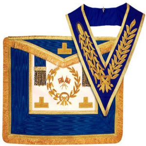 Diseño personalizado hecho en fábrica FREEMASON Order of the Eastern Star Patron Delantal Purple Velvet UK USA Masonic europeo y canadiense - Product Image 4