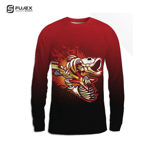 เสื้อผ้าตกปลาแขนยาวสำหรับผู้ชายกลางแจ้งเสื้อตกปลาแห้งเร็วเสื้อมีฮู้ดเสื้อตกปลา UPF50 + แขนยาวสำหรับฤดูร้อน - Product Image 5