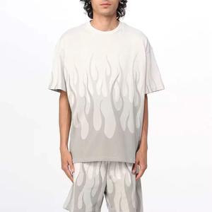 Conjuntos de dos piezas con estampado informal para hombre, transpirables, de secado rápido y algodón elástico, manga corta, OEM personalizado al por mayor - Product Image 2