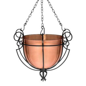 Elegante Juego de Macetas Colgantes de Cobre con Cadenas Largas para una Decoración del Hogar con Estilo y Exhibición de Vegetación - Product Image 6