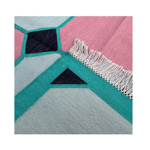 Meilleur ensemble de tapis traditionnels en jute faits à la main Kilim Dhurrie tapis de sol en laine de jute fournisseur indien tapis en coton tissé à la main - Product Image 3