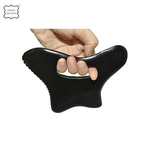 Poignée en pierre noire corps gua sha véritable Jade Gua Sha utiliser masseur facial outil de levage du corps pierre Gua Sha masseur Massage du visage et du corps - Product Image 6